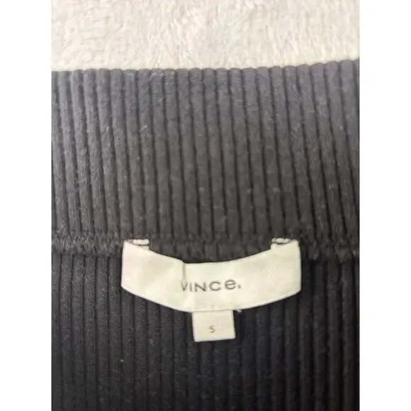 Vince Ribbed Slim Skirt – Black – Size S (Ankle Length) - Picture 4 of 6